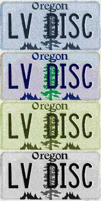 oregon laserdisc license plates